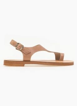 Σανδάλια δερμάτινα Ankle Strap Estil - Πούρο -The Fashion Project κατάστημα estil dermatina isia pedila 91387 chpe