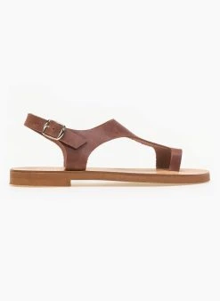 Σανδάλια δερμάτινα Ankle Strap Estil - Καφέ -The Fashion Project κατάστημα estil dermatina isia pedila 91391 xnr5