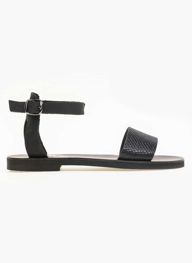 Σανδάλια δερμάτινα με Pattern Tfp - Μαύρο 6 Σανδάλια δερμάτινα με Pattern Tfp - Μαύρο - Image 4