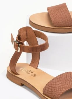 Σανδάλια δερμάτινα με Pattern Tfp - Ταμπά -The Fashion Project κατάστημα estil dermatina isia pedila me pattern fidi 91274 kg06