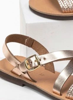 Σανδάλια δερμάτινα Crossover Estil - Χαλκός 8 Σανδάλια δερμάτινα Crossover Estil - Χαλκός -The Fashion Project κατάστημα estil dermatina isia pedila me pattern sti fasa 92112 26zu