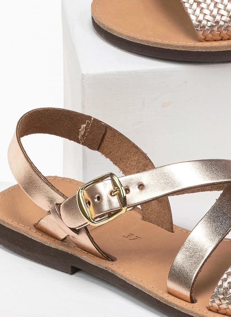 Σανδάλια δερμάτινα Crossover Estil - Χαλκός 5 Σανδάλια δερμάτινα Crossover Estil - Χαλκός - Image 3