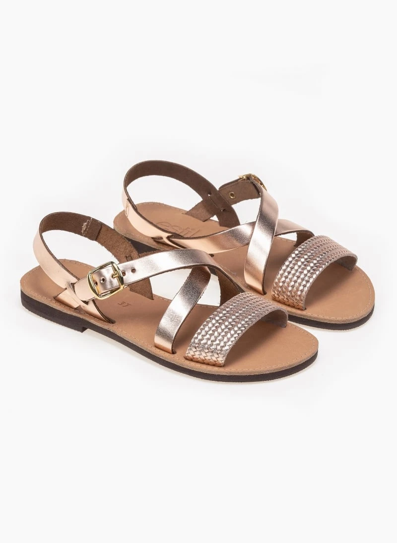 Σανδάλια δερμάτινα Crossover Estil - Χαλκός 4 Σανδάλια δερμάτινα Crossover Estil - Χαλκός - Image 2