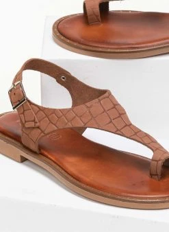 Σανδάλια δερμάτινα κροκό Estil - Ταμπά 8 Σανδάλια δερμάτινα κροκό Estil - Ταμπά -The Fashion Project κατάστημα estil dermatina kroko flat pedila 91148 uzz8