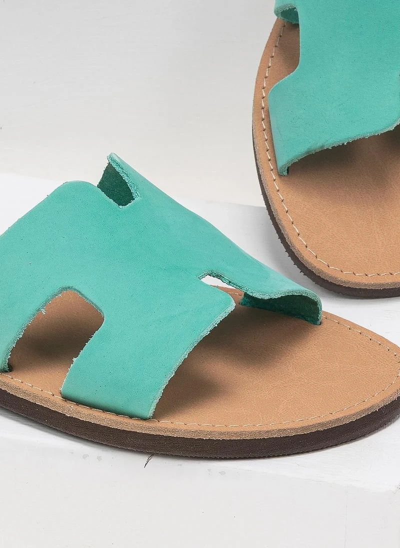 Σανδάλια δερμάτινα με άνοιγμα Estil - Μέντα 10 Σανδάλια δερμάτινα με άνοιγμα Estil - Μέντα - Image 8