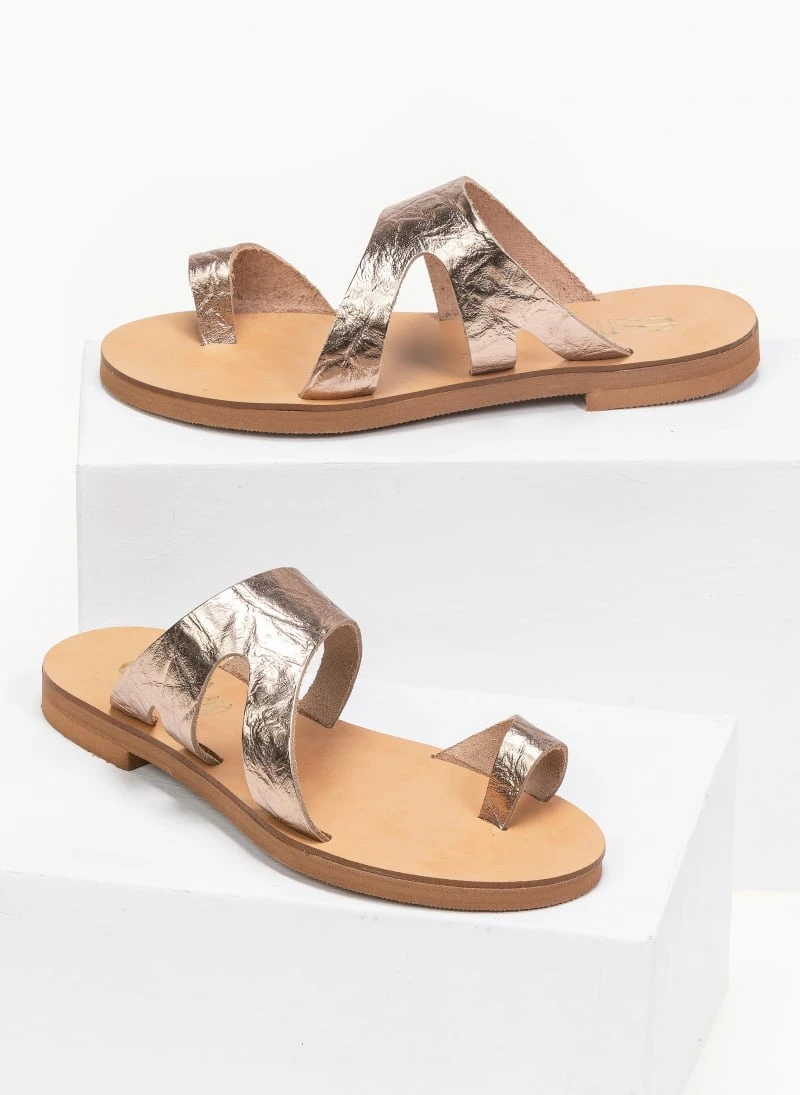 Σανδάλια δερμάτινα με ανοίγματα Estil - Mocha 3 Σανδάλια δερμάτινα με ανοίγματα Estil - Mocha