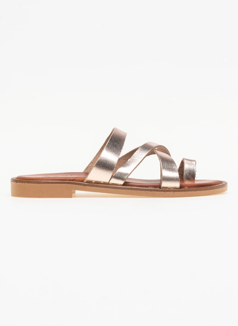 Σανδάλια δερμάτινα με λουράκια χιαστί Estil - Χαλκός 6 Σανδάλια δερμάτινα με λουράκια χιαστί Estil - Χαλκός - Image 4