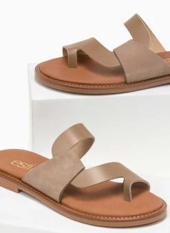 Δερμάτινα σανδάλια με Nubuck λεπτομέρεια Estil - Μπεζ 13 Δερμάτινα σανδάλια με Nubuck λεπτομέρεια Estil - Μπεζ -The Fashion Project κατάστημα estil dermatina sandalia me nubuck leptomereia 92077 s09c