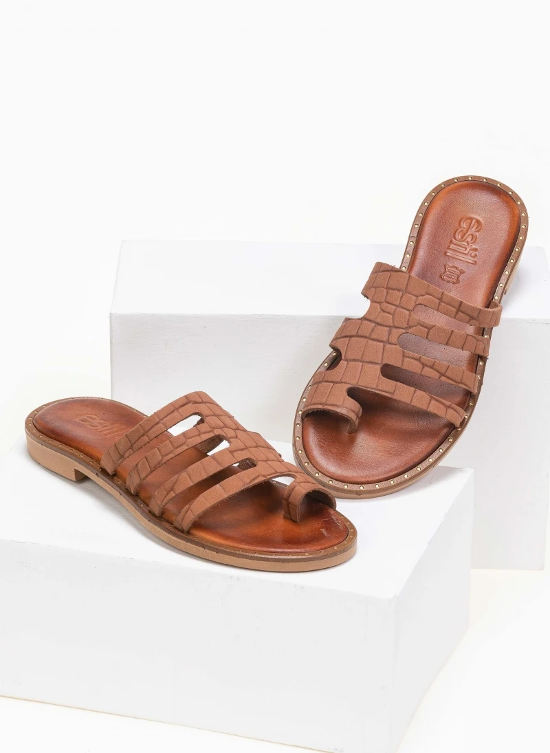 Σανδάλια δερμάτινα κροκό Estil - Ταμπά 3 Σανδάλια δερμάτινα κροκό Estil - Ταμπά