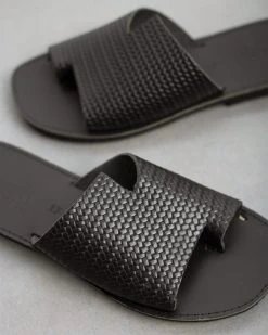 Σανδάλια δερμάτινα με Pattern Estil - Μαύρο 9 Σανδάλια δερμάτινα με Pattern Estil - Μαύρο -The Fashion Project κατάστημα estil dermatina sandalia me pattern sti fasa 93558 04h3