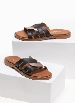 Σανδάλια δερμάτινα με περαστές φάσες Estil - Mocha 7 Σανδάλια δερμάτινα με περαστές φάσες Estil - Mocha -The Fashion Project κατάστημα estil dermatina sandalia me perastes fases 91167 5kfr