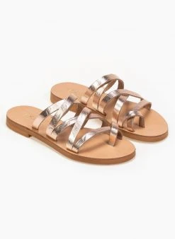 Σανδάλια δερμάτινα Estil - Χαλκός
