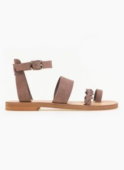 Σανδάλα δερμάτινα Ankle Strap Estil - Πούρο -The Fashion Project κατάστημα estil nubuck dermatina pedila 91140 zohs