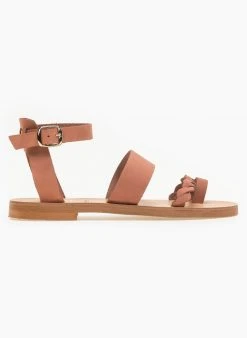 Σανδάλα δερμάτινα Ankle Strap Estil - Κεραμιδί -The Fashion Project κατάστημα estil nubuck dermatina pedila 91141 f3pi