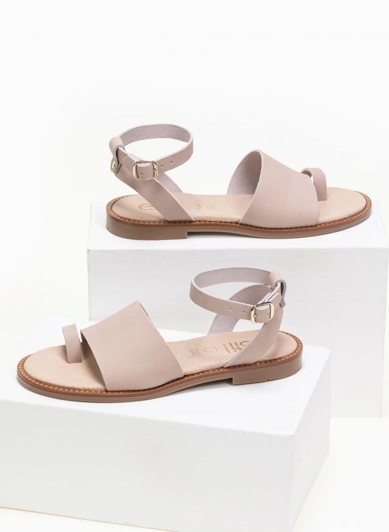 The Fashion Project Σανδάλια δερμάτινα Ankle Strap - Nude 5 The Fashion Project Σανδάλια δερμάτινα Ankle Strap - Nude - Image 3