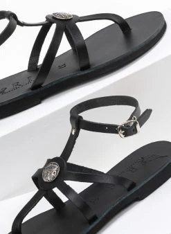 Σανδάλια δερμάτινα με μπαρέτα Iris - Μαύρο 11 Σανδάλια δερμάτινα με μπαρέτα Iris - Μαύρο -The Fashion Project κατάστημα flat dermatina pedila me mpareta 90607 cwbn