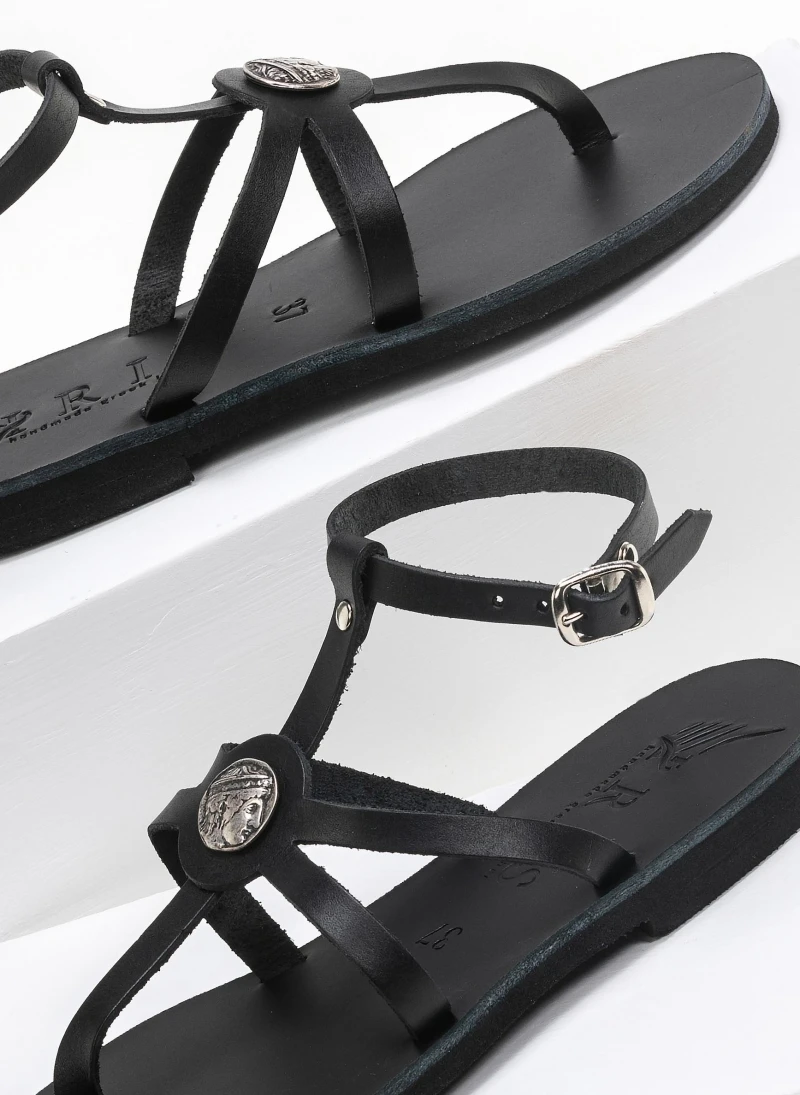 Σανδάλια δερμάτινα με μπαρέτα Iris - Μαύρο 5 Σανδάλια δερμάτινα με μπαρέτα Iris - Μαύρο - Image 3