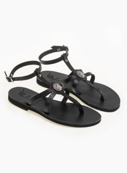 Σανδάλια δερμάτινα με μπαρέτα Iris - Μαύρο 13 Σανδάλια δερμάτινα με μπαρέτα Iris - Μαύρο -The Fashion Project κατάστημα flat dermatina pedila me mpareta 90607 kn9n