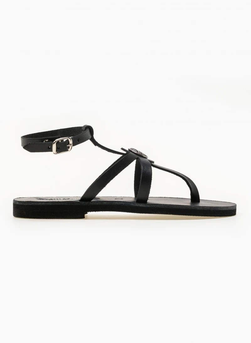 Σανδάλια δερμάτινα με μπαρέτα Iris - Μαύρο 6 Σανδάλια δερμάτινα με μπαρέτα Iris - Μαύρο - Image 4