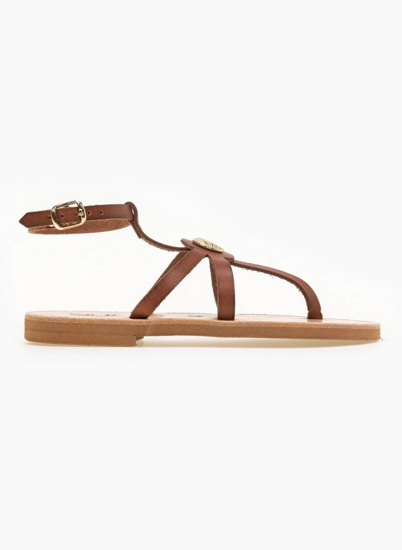 Σανδάλια δερμάτινα με μπαρέτα Iris - Καφέ 6 Σανδάλια δερμάτινα με μπαρέτα Iris - Καφέ - Image 4