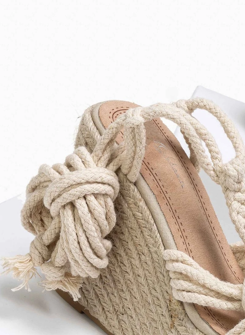 The Fashion Project Πλατφόρμες Suede Lace Up - Μπεζ 5 The Fashion Project Πλατφόρμες Suede Lace Up - Μπεζ - Image 3