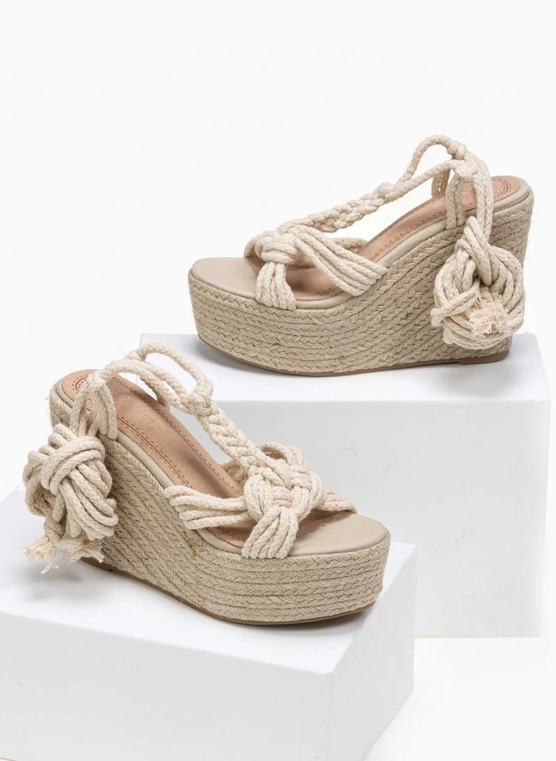 The Fashion Project Πλατφόρμες Suede Lace Up - Μπεζ 7 The Fashion Project Πλατφόρμες Suede Lace Up - Μπεζ - Image 5