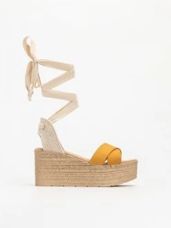 The Fashion Project Πλατφόρμες Lace Up - Μουσταρδί