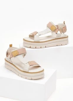 Σανδάλια δερμάτινα Sporty Carmela 68543 - Πάγου -The Fashion Project κατάστημα pedila dermatina me velcro carmela 68543 104895 zszn