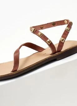 Σανδάλια δερμάτινα με τρουκς Estil - Ταμπά -The Fashion Project κατάστημα pedila isia dermatina me trouks 104503 bg5x