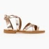 Πέδιλα δερμάτινα Crossover Tfp - Χαλκός -The Fashion Project κατάστημα pedila tfp flat dermatina me xiasti desimo 103752 rxde