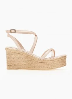 Πλατφόρμες με σατέν λουράκια Tfp - Nude