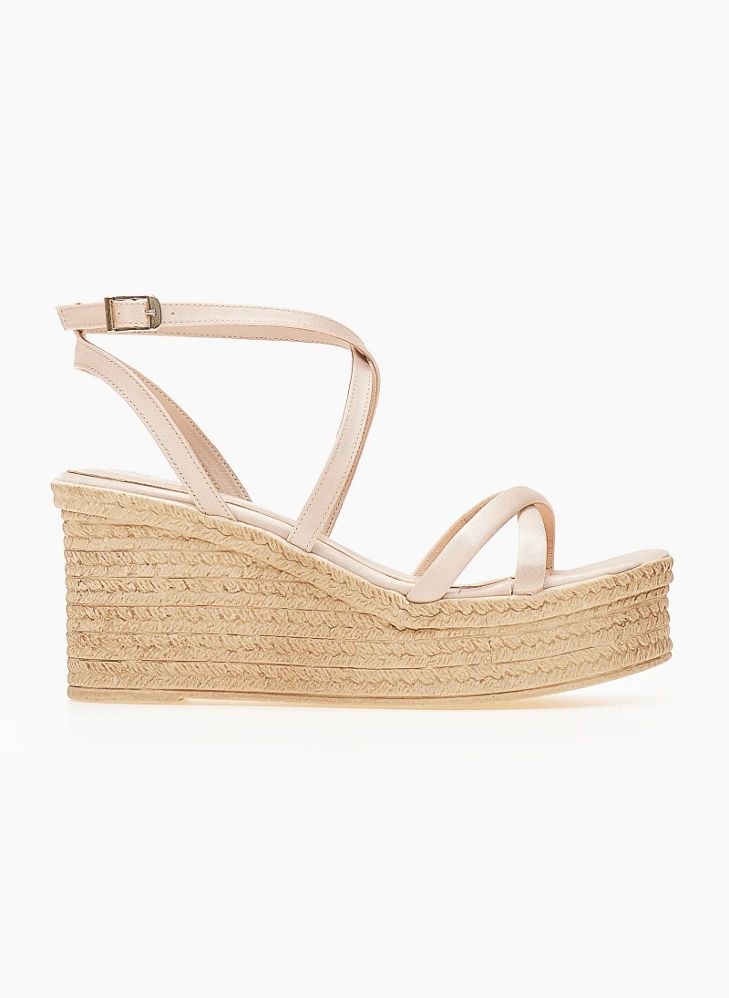 Πλατφόρμες με σατέν λουράκια Tfp - Nude 3 Πλατφόρμες με σατέν λουράκια Tfp - Nude