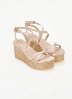 Πλατφόρμες με σατέν λουράκια Tfp - Nude 8 Πλατφόρμες με σατέν λουράκια Tfp - Nude -The Fashion Project κατάστημα platfores tfp me saten lourakia 102160 akh8