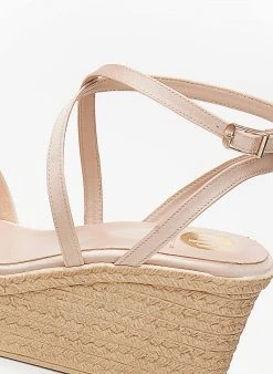 Πλατφόρμες με σατέν λουράκια Tfp - Nude 9 Πλατφόρμες με σατέν λουράκια Tfp - Nude -The Fashion Project κατάστημα platfores tfp me saten lourakia 102160 v7vb