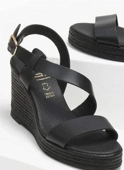 Πλατφόρμες δερμάτινες Estil - Μαύρο -The Fashion Project κατάστημα platformes dermatines estil 111170 rkab