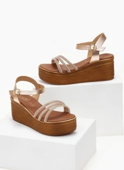 Πλατφόρμες δερμάτινες με Strass Estil - Χαλκός 12 Πλατφόρμες δερμάτινες με Strass Estil - Χαλκός -The Fashion Project κατάστημα platformes dermatines estil me strass 105026 73rj