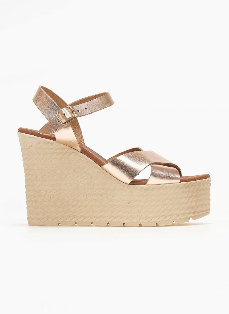 Πλατφόρμες δερμάτινες με μπαρέτα Estil - Χαλκός 3 Πλατφόρμες δερμάτινες με μπαρέτα Estil - Χαλκός