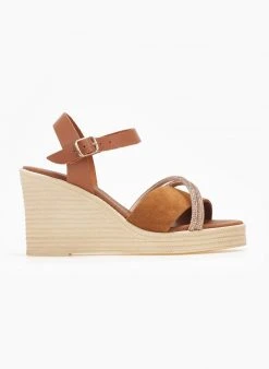 Πλατφόρμες δερμάτινες με στρας Estil - Ταμπά