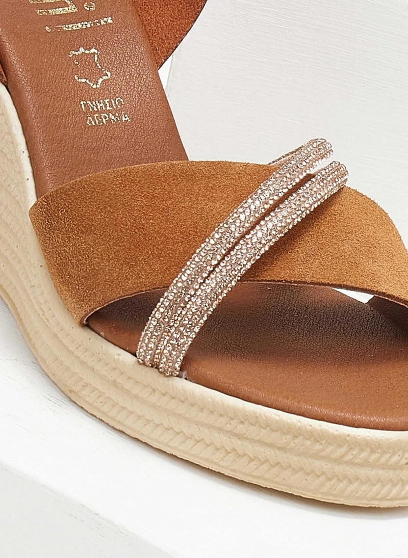 Πλατφόρμες δερμάτινες με στρας Estil - Ταμπά 5 Πλατφόρμες δερμάτινες με στρας Estil - Ταμπά - Image 3