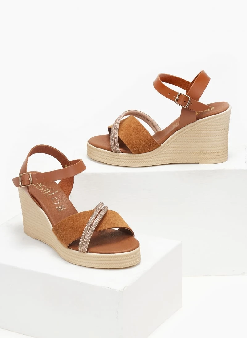 Πλατφόρμες δερμάτινες με στρας Estil - Ταμπά 4 Πλατφόρμες δερμάτινες με στρας Estil - Ταμπά - Image 2