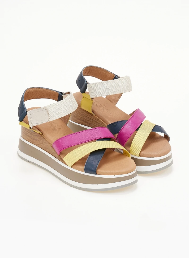 Πλατφόρμες δερμάτινες με χιαστί λουράκια Carmela 68471 - Multi 5 Πλατφόρμες δερμάτινες με χιαστί λουράκια Carmela 68471 - Multi - Image 3