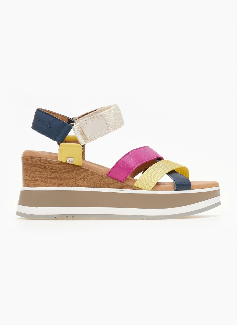 Πλατφόρμες δερμάτινες με χιαστί λουράκια Carmela 68471 - Multi 4 Πλατφόρμες δερμάτινες με χιαστί λουράκια Carmela 68471 - Multi - Image 2