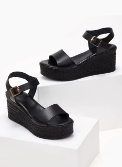 Πλατφόρμες δερμάτινες Tfp - Μαύρο 14 Πλατφόρμες δερμάτινες Tfp - Μαύρο -The Fashion Project κατάστημα platformes dermatines tfp 101998 gmv6