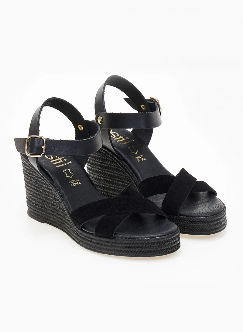 Πλατφόρμες καστόρινες Estil - Μαύρο 6 Πλατφόρμες καστόρινες Estil - Μαύρο - Image 4