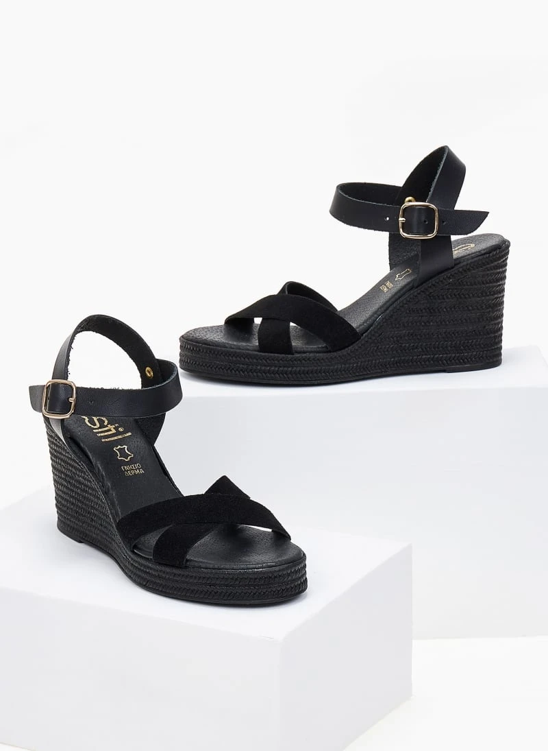 Πλατφόρμες καστόρινες Estil - Μαύρο 5 Πλατφόρμες καστόρινες Estil - Μαύρο - Image 3