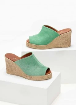 Πλατφόρμες με φαρδιά φάσα Estil - Πράσινο -The Fashion Project κατάστημα platformes kastorines estil me fardia fasa 103557 cfnp