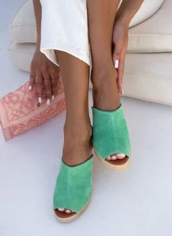 Πλατφόρμες με φαρδιά φάσα Estil - Πράσινο -The Fashion Project κατάστημα platformes kastorines estil me fardia fasa 103557 v893