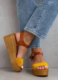 Πλατφόρμες καστόρινες Tfp - Κίτρινο -The Fashion Project κατάστημα platformes kastorines tfp 101995 dw30