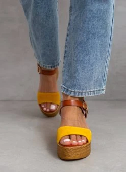 Πλατφόρμες καστόρινες Tfp - Κίτρινο