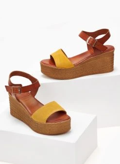 Πλατφόρμες καστόρινες Tfp - Κίτρινο -The Fashion Project κατάστημα platformes kastorines tfp 101995 pve9